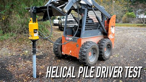 skid steer helical pile driver|pile drives for skid steer.